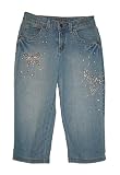 Girls Simply Low Embellished Butterfly Capri Jeans