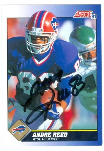 Andre Reed Autographed/Hand Signed Football Card (Buffalo Bills) 1991 Score #53