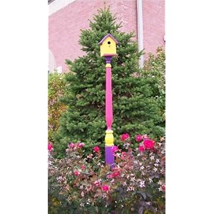 Cedar Birdhouse and Post by