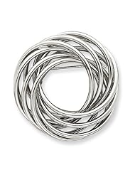 14k White Gold Swirl Pin