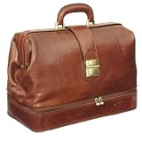 Maxwell Scott - Sacoche de docteur en cuir marron clair de luxe (DonniniL)
