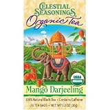 Celestial Seasonings Organic Mango Darjeeling Black Tea, Tea Bags, 20-Count 1.4-Ounce (Pack of 6)