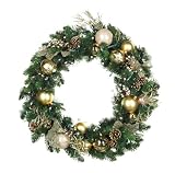 Prelit Royal Gold Battery Operated Wreath - 36" Royal Gold Battery Operated Wreath