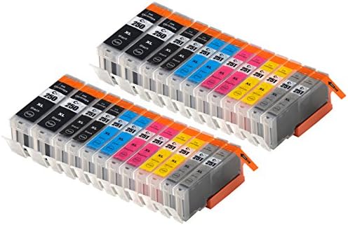 24 Pack Compatible Canon Canon 250 , Canon 251 , CLI-251 , CLI-251XL , PGI-250 , PGI-250XL 4 Small Black, 4 Cyan, 4 Gray, 4 Magenta, 4 Yellow, 4 Big Black for use with Canon PIXMA MG6320, PIXMA MG7120, PIXMA iP8720. Ink Cartridges for inkjet printers. CLI-251BK , CLI-251C , CLI-251GY , CLI-251M , CLI-251XLBK , CLI-251XLC , CLI-251XLGY , CLI-251XLM , CLI-251XLY , CLI-251Y , PGI-250BK , PGI-250XLBK © Blake Printing Supply