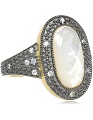 Freida Rothman Belargo Jewelry Oval Mother of Pearl Ellipse Ring