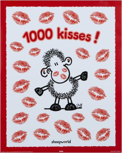 Empire 103154 Sheepworld Kisses, Mini-Poster ca. 50 x 40 cm