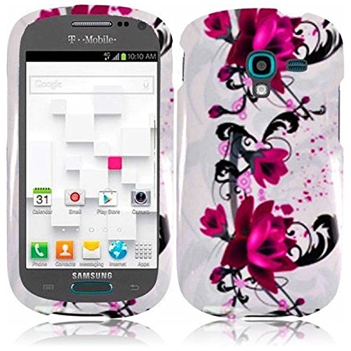For Samsung©Galaxy Exhibit T599 Hard Design Cover Case Purple Lily Accessory