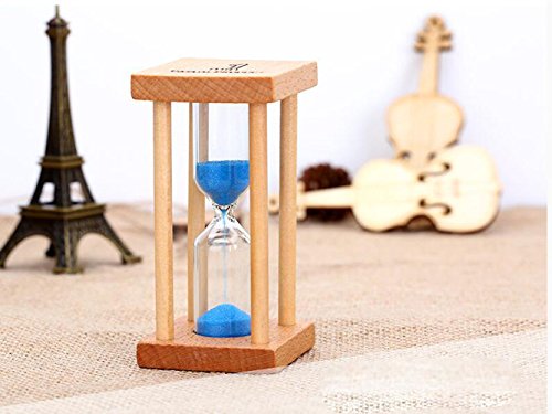 1/3/5 Minutes Kitchen Egg and Tea Tooth Brushing Sand Timer Colorful Sand Glass Hourglass Sand Clock Timer (1 Min:Blue )