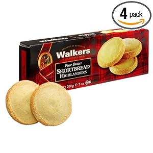 Walkers Shortbread Highlanders, 7-Ounce Boxes (Pack of 4)