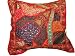 Beaded Zardozi Vintage Sari Decorative Red Floor Pillow Cushion Covers