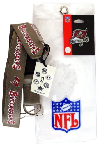Tampa Bay Buccaneers Lanyard with Ticket Holder and Logo Pin