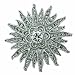 Sterling Silver Simulated Diamond cz Starburst Flower Pin