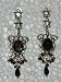 Silver Gold Plated Cubic Zircon Maroon Beads Stylish Earrings