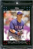 2007 Topps #166 Hank Blalock Texas Rangers Baseball Card - Mint Condition - Shipped in Protective Display Case!