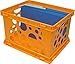 Storex Large Storage and Transport File Crate, 17.25 x 14.25 x 10.5 Inches, Neon Orange (STX61577U01C)