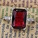 YAZILIND 11 * 15mm Emerald Cut Red Created Ruby Spinel Silver Plated Ring