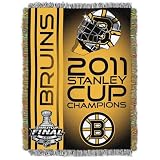 Boston Bruins 2011 NHL Stanley Cup Champions 48x60 Tapestry Throw