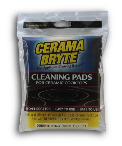 Cerama Bryte Ceramic-Glass Cooktop Cleaning Pads - 4 pack