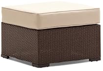 Big Sale Strathwood Griffen All-Weather Wicker Ottoman, Dark Brown