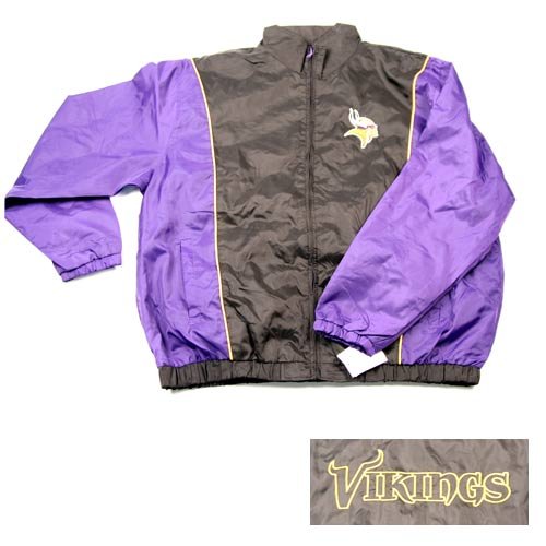 Minnesota Vikings Team Fan Windbreaker Jacket Size Large L