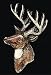 Belt Buckles B37 Beautifully Detailed Deer Head Pin with Pewter and Enamel Finish