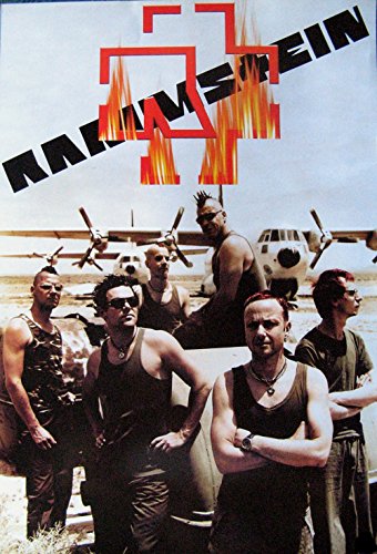 Rammstein at airfield POSTER 14.5 x 21 German industrial metal group (sent FROM USA in PVC pipe)