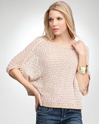 Bubble Stitch Boxy Sweater Top