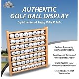 56 Golf Ball Display Rack Oak Finish