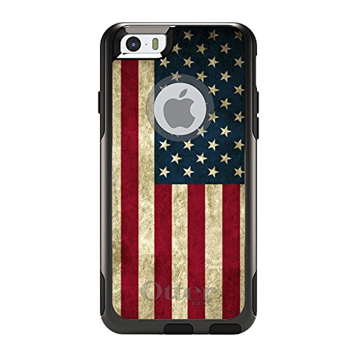 CUSTOM OtterBox Commuter Series Case for Apple iPhone 6 - 4.7" - Red White Blue United States Flag Old