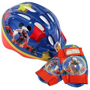 Mickey Mouse Club Micro Bicycle Helmet and Protective Pad Value Pack (Toddler) by 