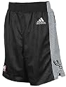 San Antonio Spurs Black Youth 8" Inseam NBA Replica Basketball Shorts By Adidas