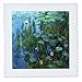 3dRose qs_49340_1 Monets Water Lillies Painting Quilt Square, 10 by 10-Inch