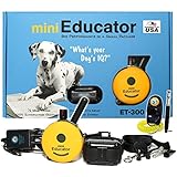 Bundle of 2 items - E-Collar - ET-300 - 1/2 Mile Remote Waterproof Trainer Mini Educator - Static, Vibration and Sound Stimulation collar with PetsTEK Dog Training Clicker and Dog Whistle Training Kit