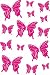 Produkt-Bild: Aufkleber Dekor Schmetterlinge pink/silber, 200 x 300 mm