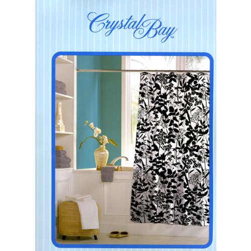Dandelion Black and White Shower Curtain