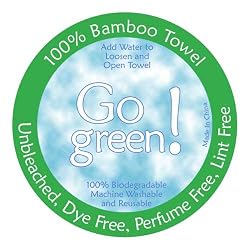 10 Pack of Go Green! Towels: 100% Bamboo Fiber Compressed Towels