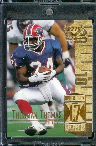 1999 Upper Deck Century Legends # 67 Thurman Thomas Buffalo Bills Football Card- Mint Condition - Shipped In Protective ScrewDown Case!
