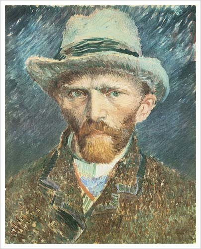 Self-Portrait With Grey Felt Hat Art Print Poster by Vincent Van Gogh