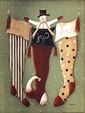 Waiting for Santa FINEST BRAND CANVAS Print With Added Heavy BRUSHSTROKES Jill Ankrom 12x16