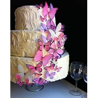 Edible Butterflies © - Assorted Set of 30 Pink - Cake Decorations, Cupcake Topper