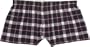 Black and Pink Plaid Check Flannel Cotton Girl Boxers Mini Itty Bitty Shorts 1" Inseam, Covered elastic waist, 100% cotton, Medium