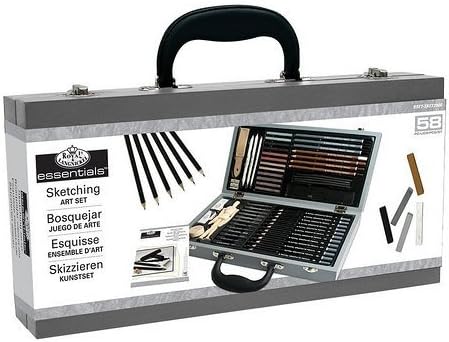 Great Gift! Deluxe Sketching Artist Box Set Kit / Drawing Sketch Art Materials Portraits Draw Painting Pencil Colored Professional Photo Beginners Drafting Graphic Designer Easy Sketchbook Pens Picture Graphite Charcoal Sticks Pastel Stuff Supplies Birthday Gift Item Shop Store Buy Gear Friend Mom Dad Brother Sister The Best High Quality Unique Special