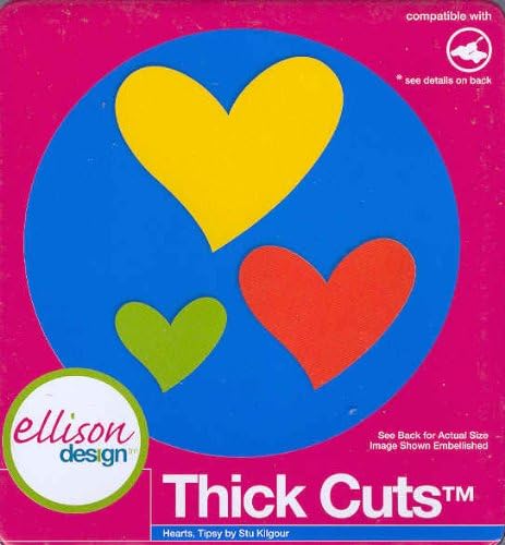 Ellison Design Thick Cuts - Hearts, Tipsy by Stu Kilgour