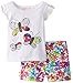 Kids Headquarters Girls' Top and Printed Shorts