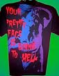 Mosquitohead Mens 'IGGY YOUR PRETTY FACE HAS GONE TO HELL' Full Front Print T-Shirt- Black Mosquitohead Mens 'IGGY YOUR PRETTY FACE HAS GONE TO HELL' Full Front Print T-Shirt- Black
