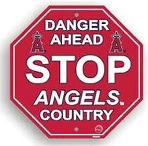 Stop Sign - MLB Baseball - Los Angeles Angels of Anaheim ''Danger Ahead'' Stop Sign - MLB Baseball