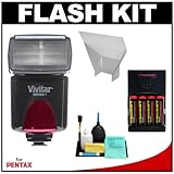 Vivitar High Power Auto Flash DF-383 with Bounce & Swivel Head + Bounce Ref ....