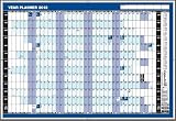 premium quality 2012 unmounted laminated year wall planner blue - for home/work/office - large size