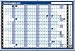 Business quality 2012 year planner in BLUE - wall unmounted laminated large size - for home/work/office