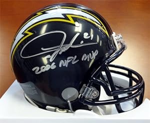 LaDainian Tomlinson Autographed/Hand Signed San Diego Chargers Blue Mini Helmet ''2006 NFL MVP'' PSA